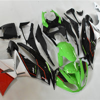 US STOCK Injection Fairing Fit for  2009-2012 ZX6R Green Black White New Color Scheme N062 Available in CA