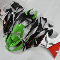 US STOCK Injection Fairing Fit for  2009-2012 ZX6R Green Black White New Color Scheme N062 Available in CA