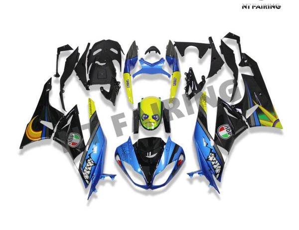 NT Aftermarket Injection ABS Plastic Fairing Fit for ZX6R 636 2009-2012 Blue Shark N056