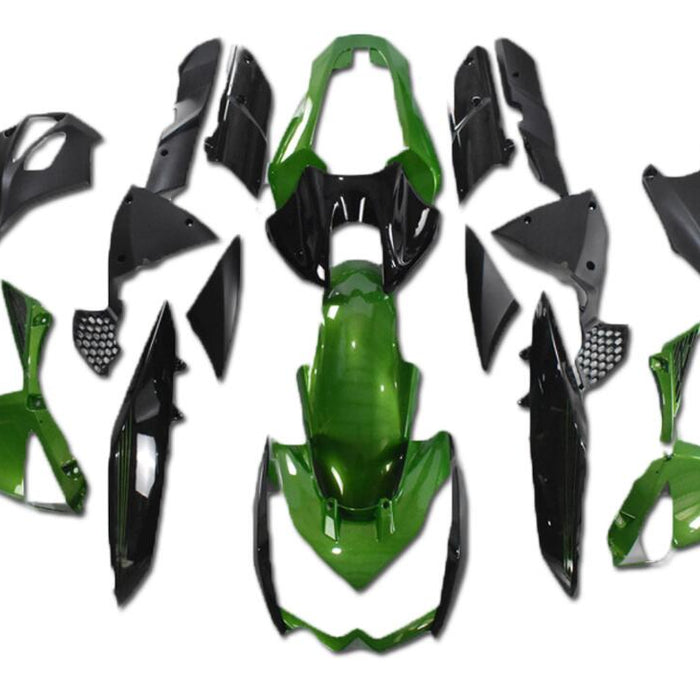 NT Aftermarket Injection ABS Plastic Fairing Fit for Z1000 2010-2013 Green Black N001