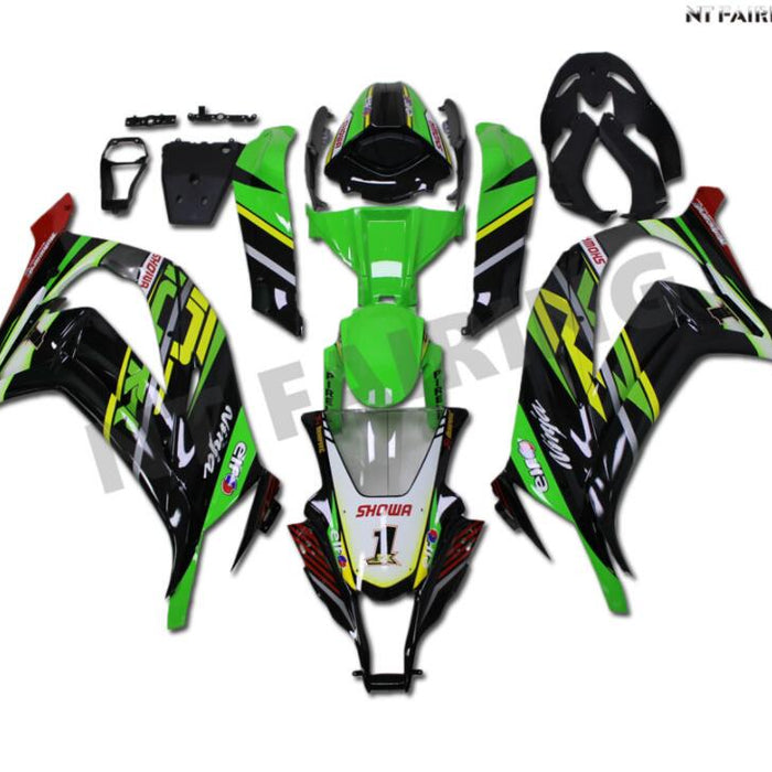 NT Aftermarket Injection ABS Plastic Fairing Fit for ZX10R 2011-2015 Green Black N036