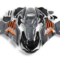 US STOCK NT Aftermarket Injection ABS Plastic Fairing Fit for ZX14R 2012-2024 Gray Orange N006 Available in CA