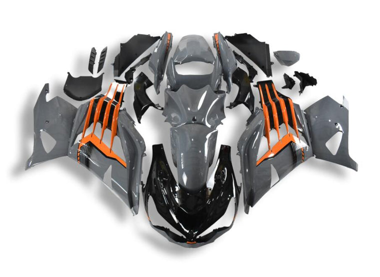NT Fairing Fit for Kawasaki 2012-2026 ZX-14R N006- Gray Orange | ABS Injection