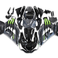US STOCK NT Aftermarket Injection ABS Plastic Fairing Fit for ZX14R 2012-2024 Black Gray Green N018 Available in TX