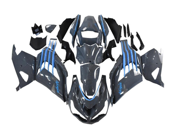 NT Aftermarket Injection ABS Plastic Fairing Fit for ZX14R 2012-2024 Gray Blue N023