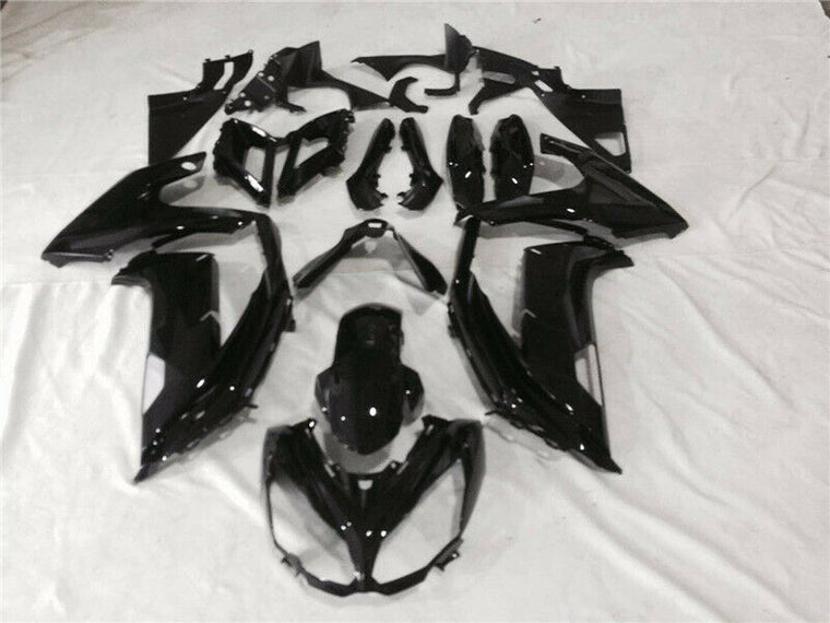 US STOCK NT Injection Aftermarket ABS Plastic Fairing Fit for EX650R 2012-2016 Glossy Black N005 Available in CA