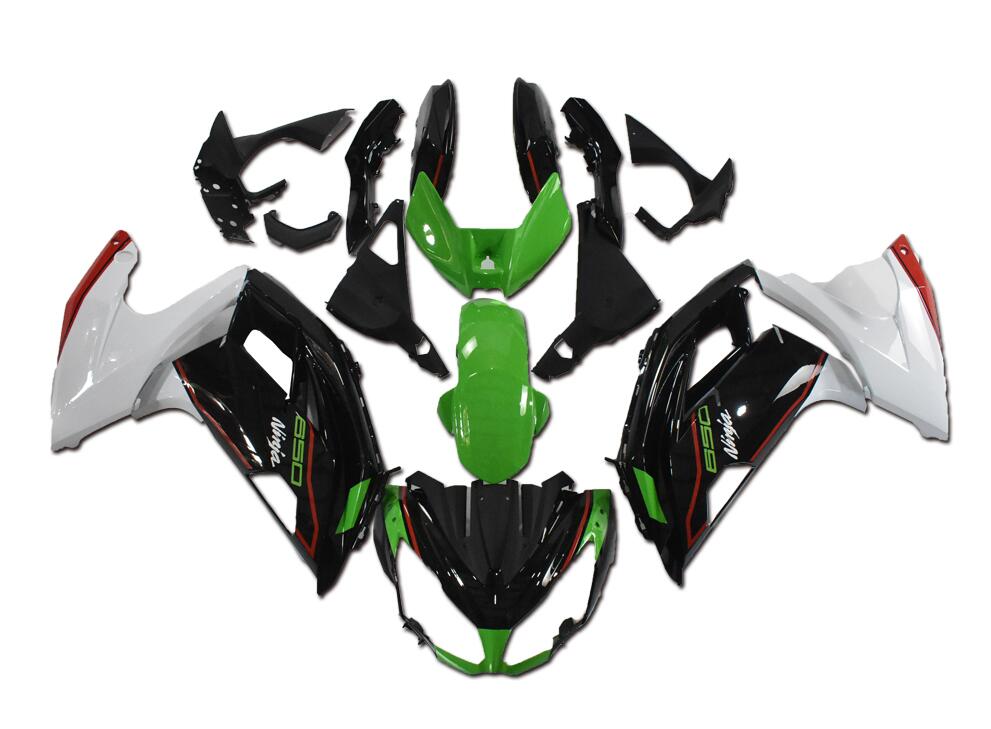 NT Fairing Fit for Kawasaki 2012-2016 EX650R N016- Green White Black | ABS Injection