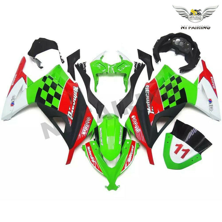 NT Fairing Fit for Kawasaki 2013-2017 EX300 N018- Green Black Red | ABS Injection