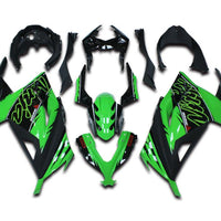 NT Aftermarket Injection ABS Plastic Fairing Fit for EX300 2013-2017 Green Black N023