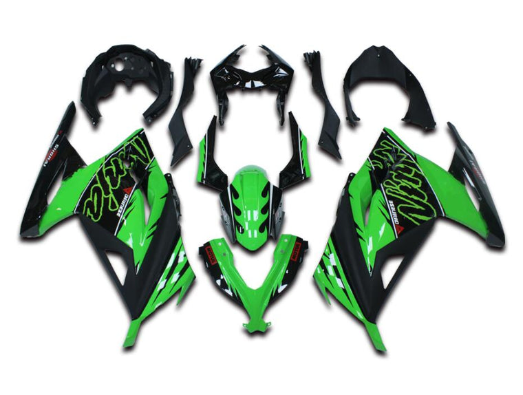 NT Fairing Fit for Kawasaki 2013-2017 EX300 N023- Green Black | ABS Injection