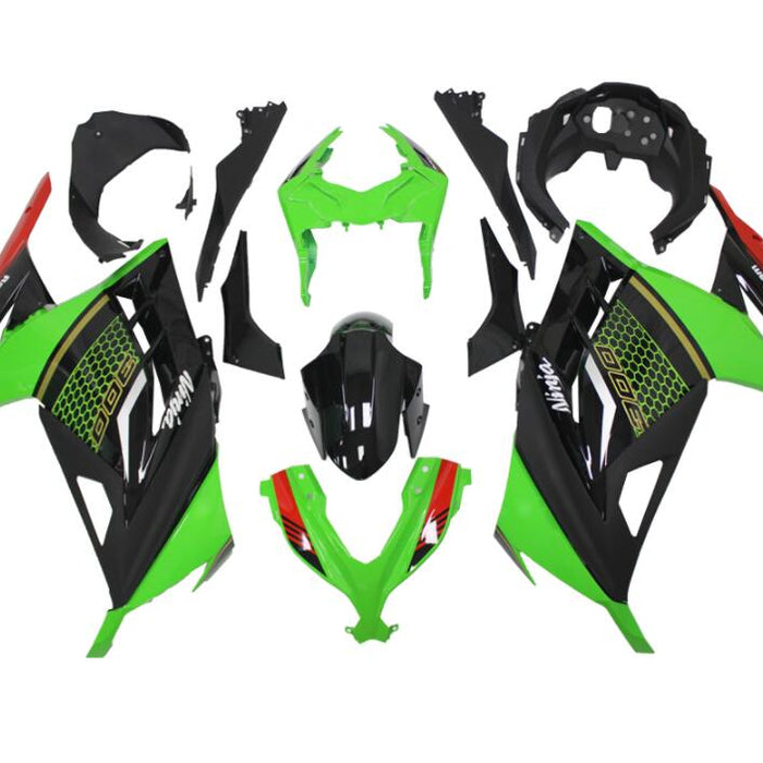 NT Aftermarket Injection ABS Plastic Fairing Fit for EX300 2013-2017 Green Black N024