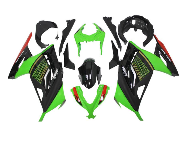 NT Fairing Fit for Kawasaki 2013-2017 EX300 N024- Green Black | ABS Injection, US Stock