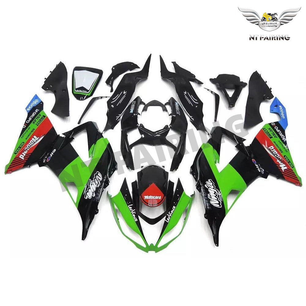 NT Fairing Fit for Kawasaki 2013-2018 ZX-6R N008- Green Black Red | ABS Injection
