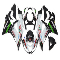 NT Aftermarket Injection ABS Plastic Fairing Fit for ZX6R 636 2013-2018 White Black N014