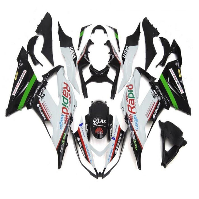 NT Aftermarket Injection ABS Plastic Fairing Fit for ZX6R 636 2013-2018 White Black N014