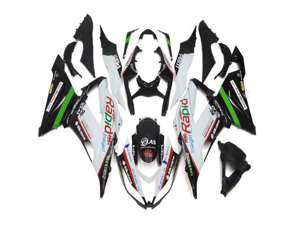 NT Aftermarket Injection ABS Plastic Fairing Fit for ZX6R 636 2013-2018 White Black N014