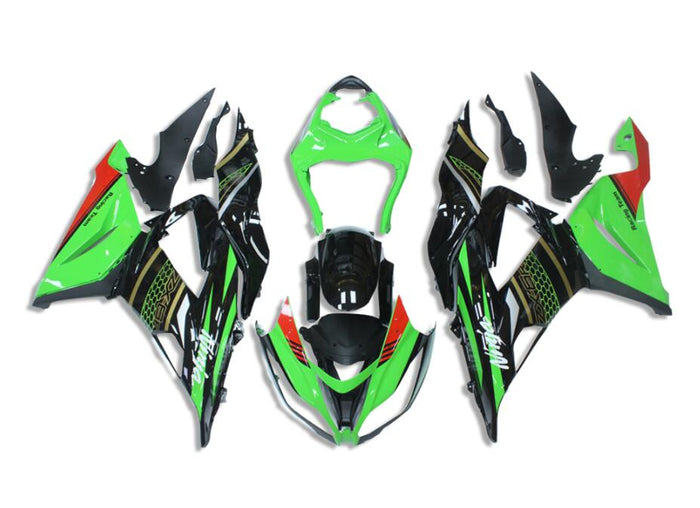 NT Aftermarket Injection ABS Plastic Fairing Fit for ZX6R 636 2013-2018 Green Black N022