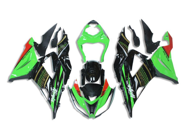 NT Aftermarket Injection ABS Plastic Fairing Fit for ZX6R 636 2013-2018 Green Black N022