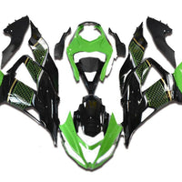 US STOCK NT Aftermarket Injection ABS Plastic Fairing Fit for ZX6R 636 2013-2018 Green Black N025 Available in CA