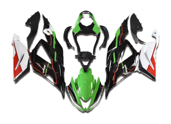 US STOCK NT Aftermarket Injection ABS Plastic Fairing Fit for ZX6R 636 2013-2018 Green Black White Red N033 Available in CA