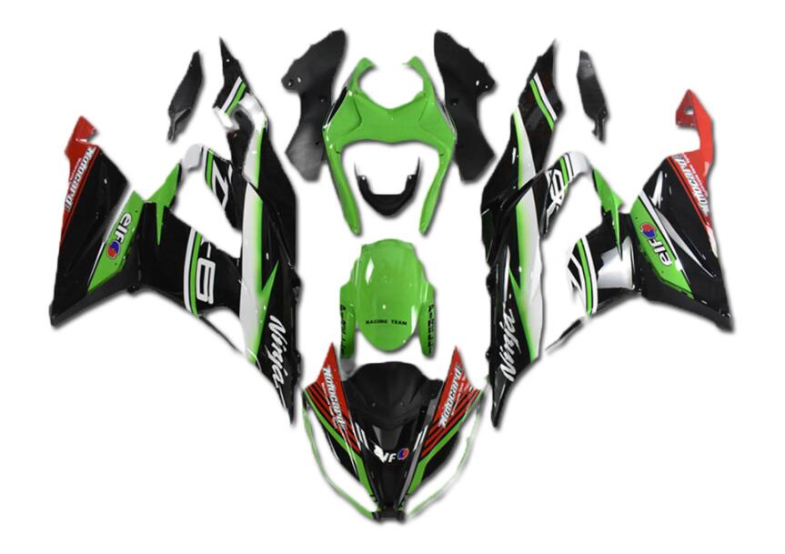NT Fairing Fit for Kawasaki 2013-2018 ZX-6R N034- Green Black White Red | ABS Injection, US Stock