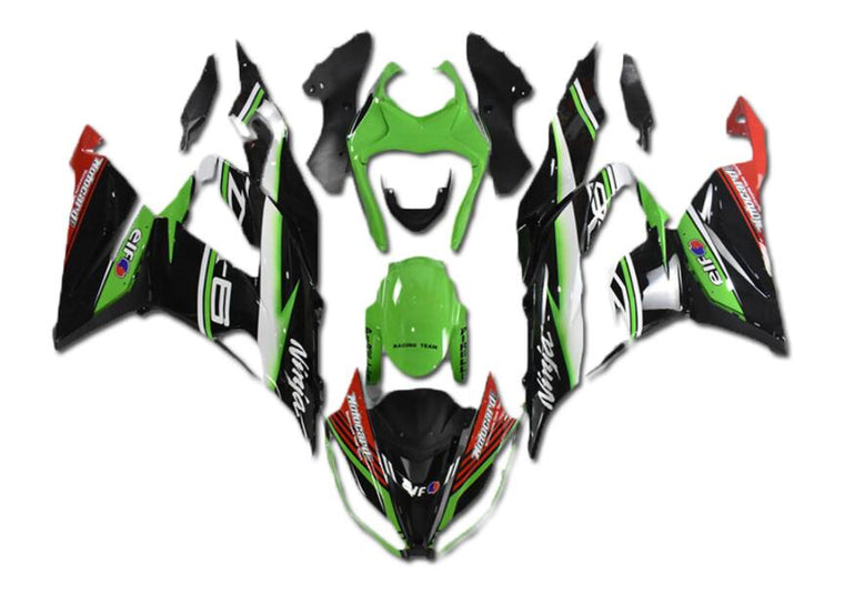 NT Fairing Fit for Kawasaki 2013-2018 ZX-6R N034- Green Black White Red | ABS Injection