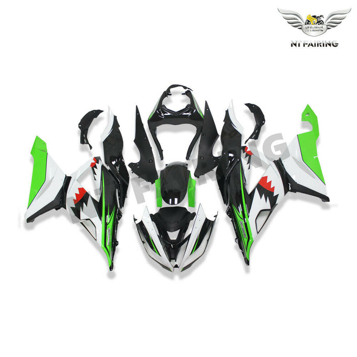 NT Aftermarket Injection ABS Plastic Fairing Fit for ZX6R 636 2013-2018 Green White Black N028