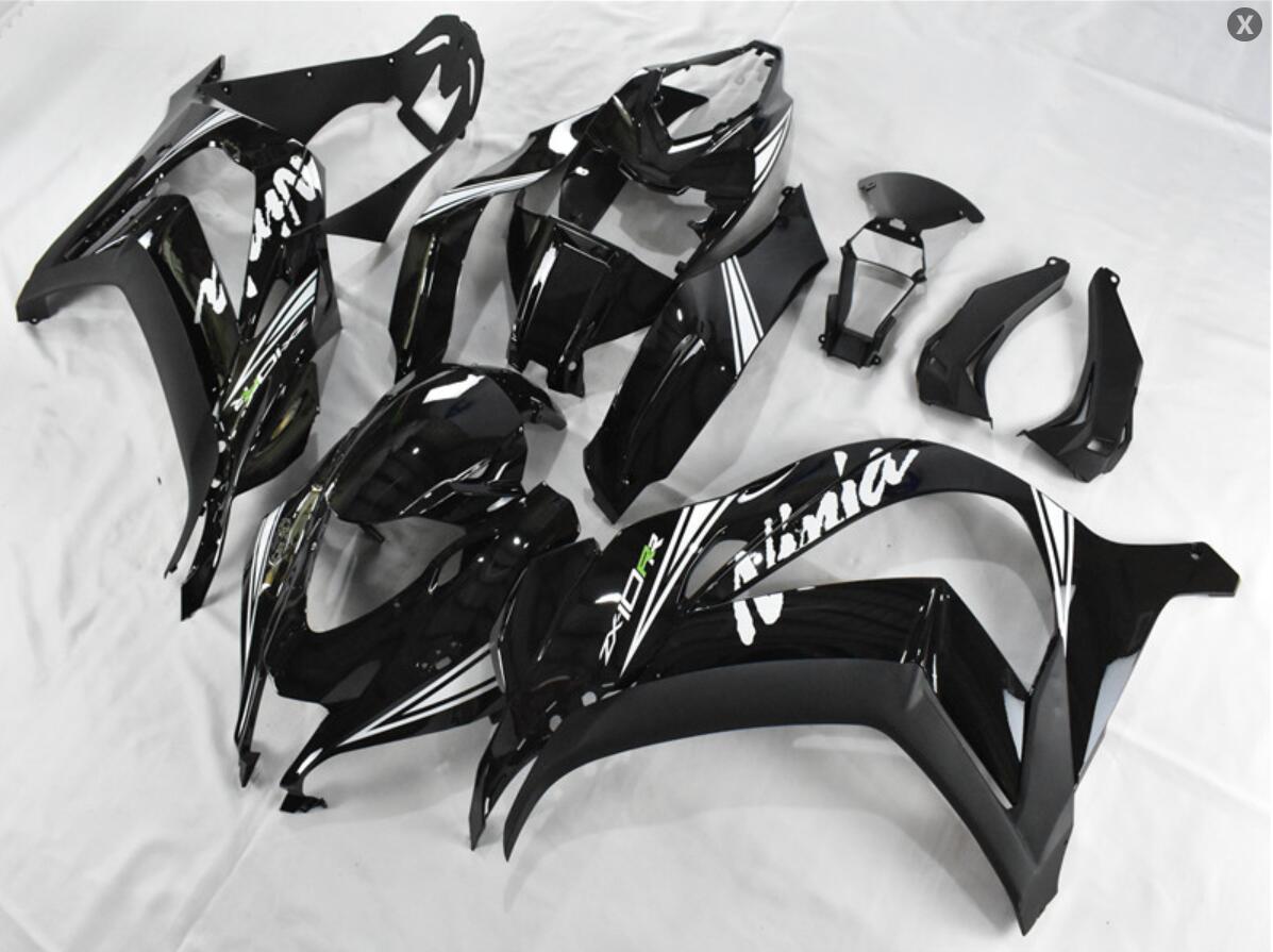 NT Fairing Fit for Kawasaki 2016-2020 ZX-10R N006- Black | ABS Injection, US Stock