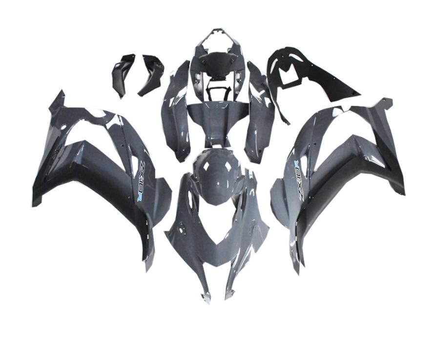 NT Fairing Fit for Kawasaki 2016-2020 ZX-10R N009- Gray Black | ABS Injection