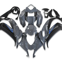 US STOCK NT Aftermarket ABS Plastic Injection Fairing Kit Fit for ZX10R 2016-2020 Gray Black N011 Available in CA