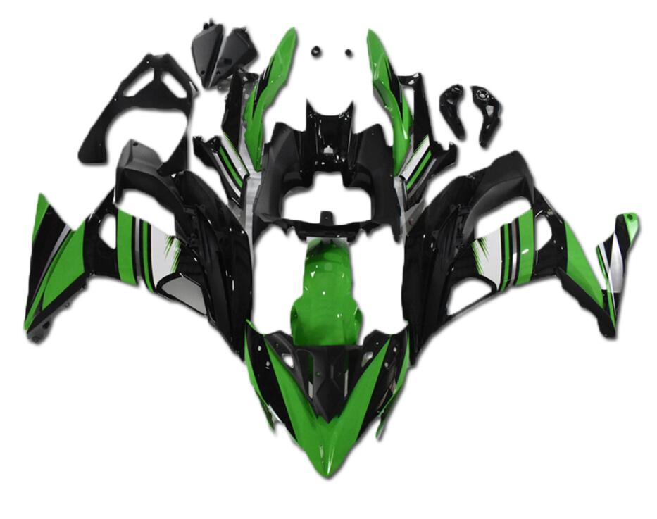 NT Aftermarket ABS Plastic Fairing Fit for EX650R 2017-2019 Green Black N001