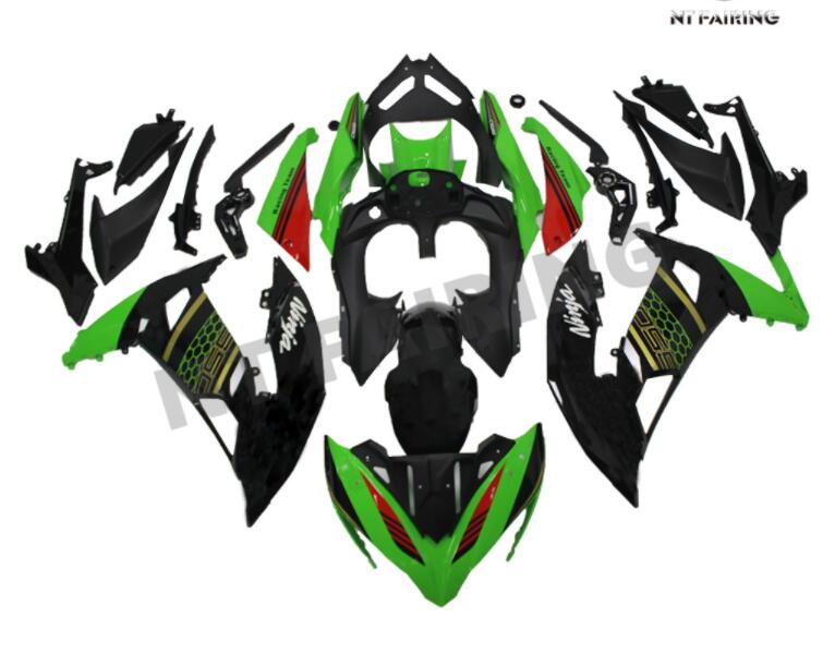 US STOCK NT Aftermarket ABS Plastic Fairing Fit for EX650R 2017-2019 Green Black N004 Available in CA
