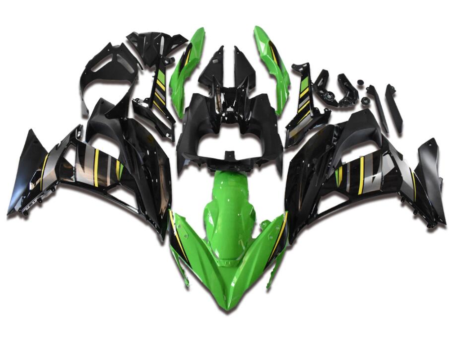 NT Fairing Fit for Kawasaki 2017-2019 EX650R N008- Green Black | ABS Injection