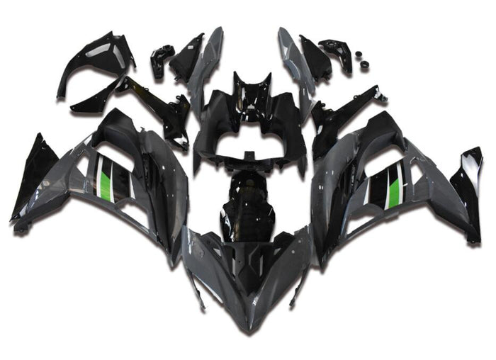 NT Aftermarket ABS Plastic Fairing Fit for EX650R 2017-2019 Gray Black N012