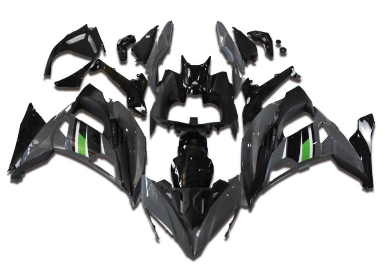 NT Aftermarket ABS Plastic Fairing Fit for EX650R 2017-2019 Gray Black N012