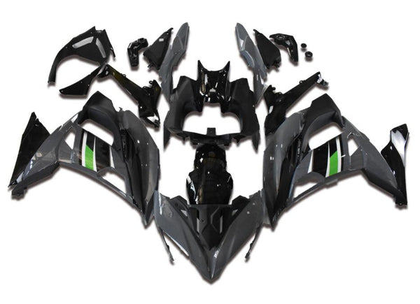 NT Aftermarket ABS Plastic Fairing Fit for EX650R 2017-2019 Gray Black N012