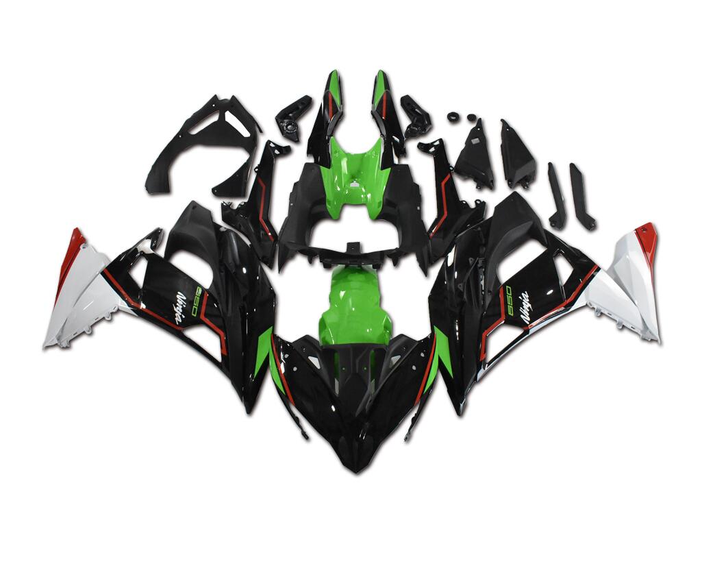 US STOCK NT Aftermarket ABS Plastic Fairing Fit for EX650R 2017-2019 Green White Black N013 Available in CA