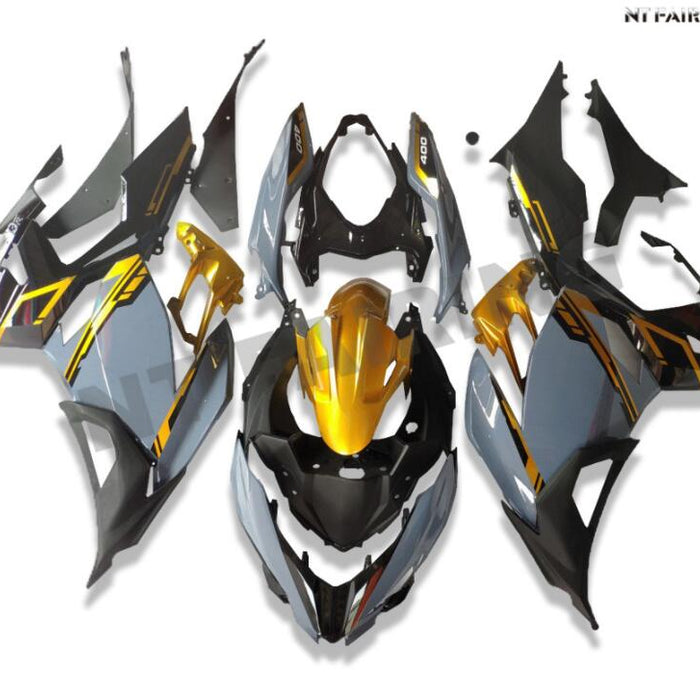 NT Aftermarket Injection ABS Plastic Fairing Fit for EX400 2018-2023 Gray Black N009