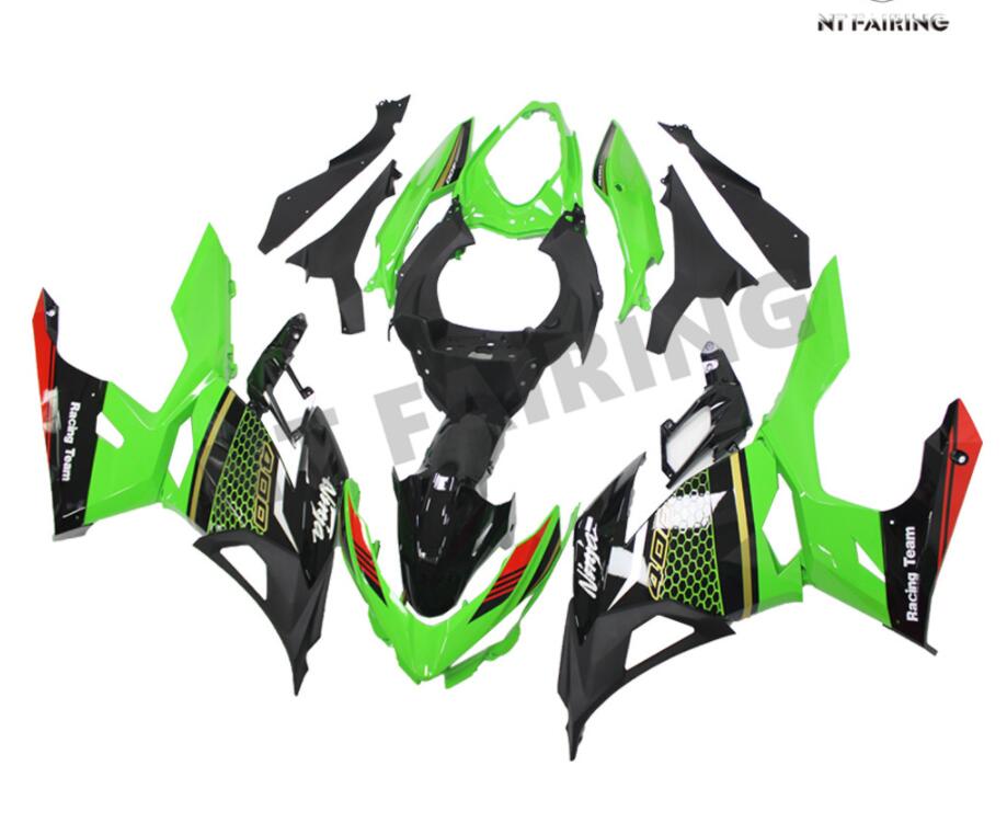US STOCK NT Aftermarket Injection ABS Plastic Fairing Fit for EX400 2018-2023 Green Black N011 Available in CA