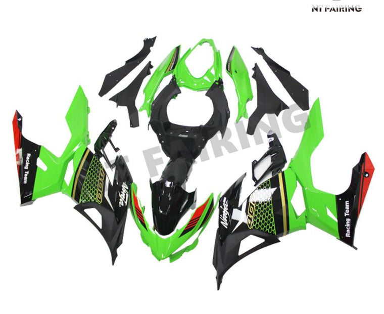 NT Fairing Fit for Kawasaki 2018-2023 EX400 N011- Green Black | ABS Injection, US Stock