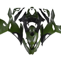NT Aftermarket Injection ABS Plastic Fairing Fit for EX400 2018-2023 Army Green Matte Black with Tank Cover N041