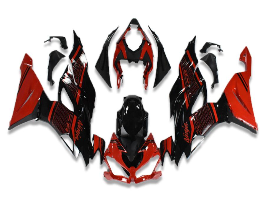 NT Fairing Fit for Kawasaki 2019-2023 ZX-6R N002- Red Black | ABS Injection, US Stock