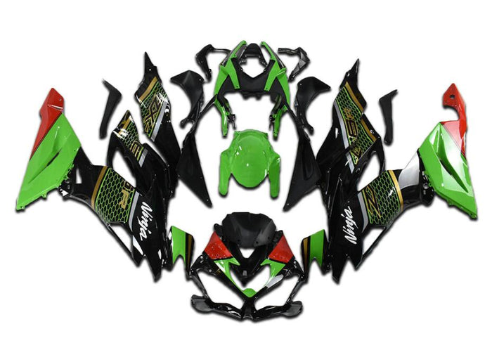US STOCK NT Aftermarket Injection ABS Plastic Fairing Fit for ZX6R 636 2019-2023 Green Black Red N004 Available in CA