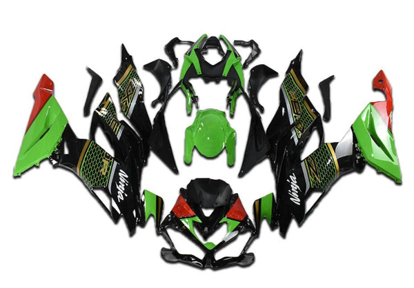US STOCK NT Aftermarket Injection ABS Plastic Fairing Fit for ZX6R 636 2019-2023 Green Black Red N004 Available in CA