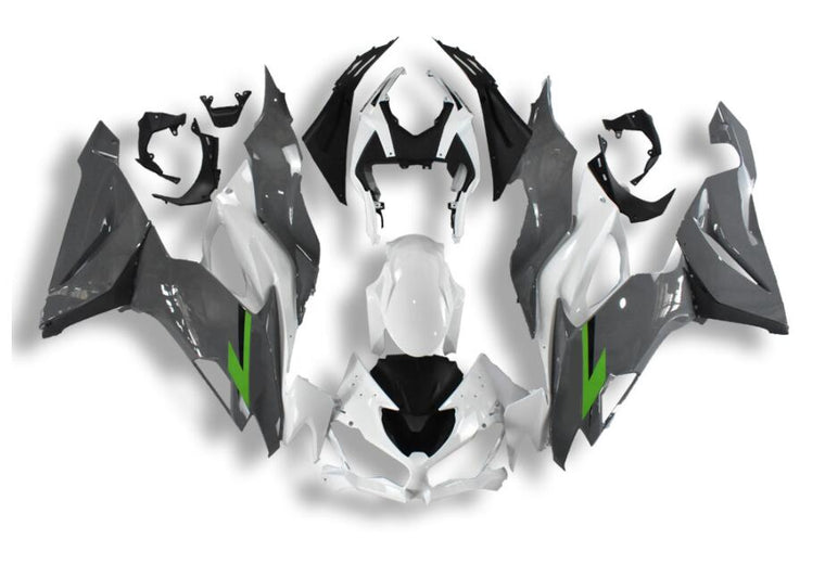NT Fairing Fit for Kawasaki 2019-2023 ZX-6R N008- Gray White | ABS Injection
