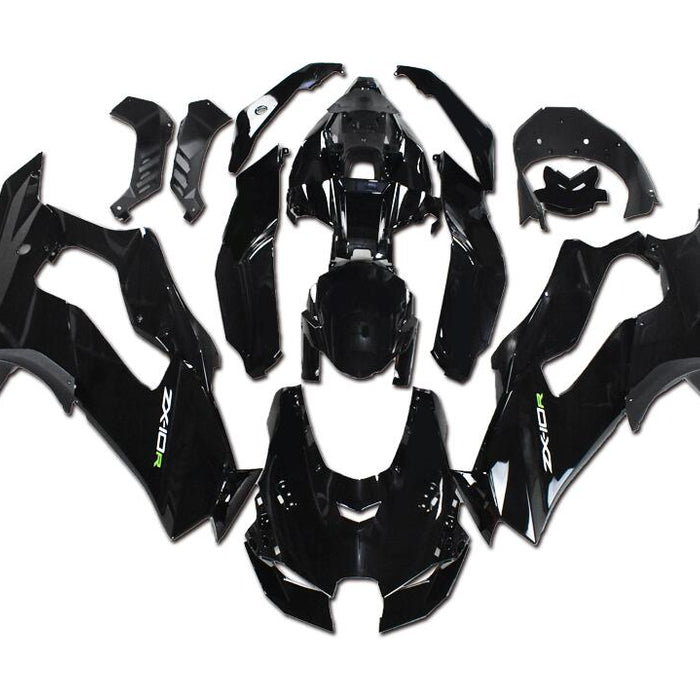US STOCK NT Aftermarket ABS Plastic Injection Fairing Kit Fit for ZX10R 2021-2025 Black N001 Available in CA