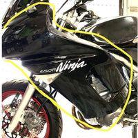 Aftermarket ABS Plastic Left Side Upper Fairing Fit for 2006-2008 Ninja 650R Glossy Black