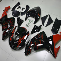 NT Aftermarket Injection ABS Plastic Fairing Fit for ZX10R 2006-2007 Black Red N013