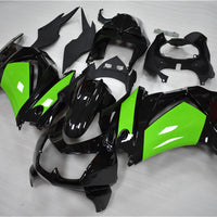 NT Aftermarket Injection ABS Plastic Fairing Fit for EX250 2008-2012 Black Green N006