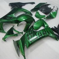 NT Aftermarket Injection ABS Plastic Fairing Fit for ZX10R 2008-2010 Green Black N001